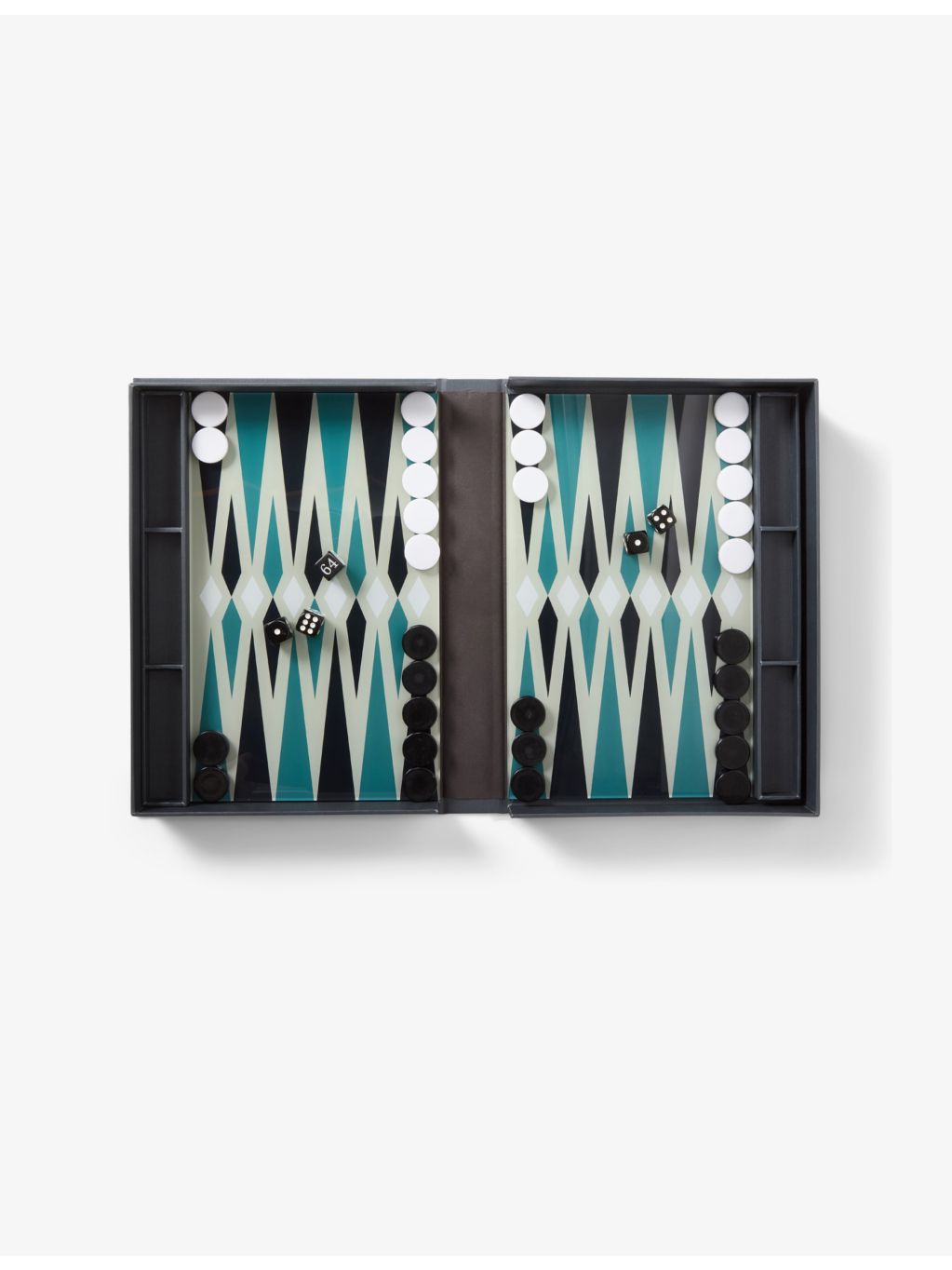 Printworks backgammon coffee-table game set in book-style box - British product