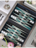 Printworks backgammon coffee-table game set in book-style box - British product
