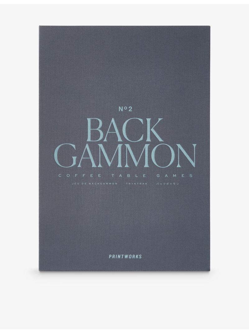 Printworks backgammon coffee-table game set in book-style box - British product
