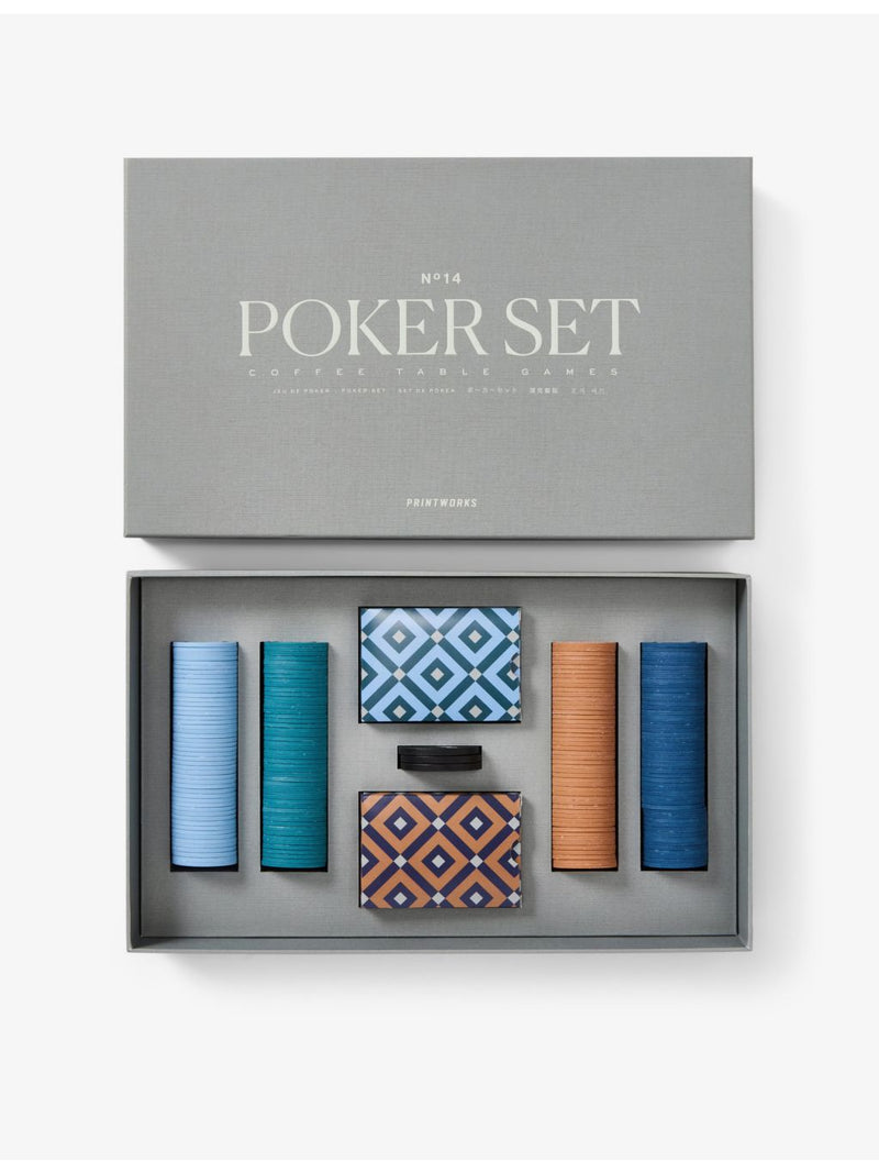 Printworks classic poker game set with chips and cards, UK version