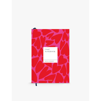 selfridges Papier Full Of Hearts Lined Hardback Notebook 21.5cm x 15.3cm- Buy online at McGrocer