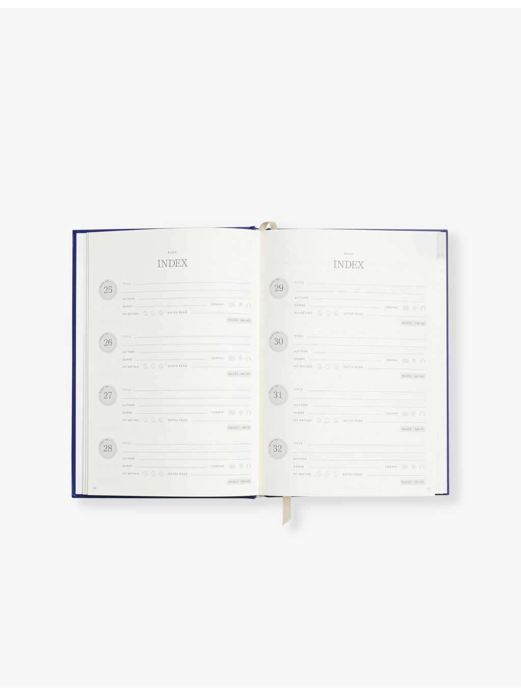 Papier Midnight Hour reading journal 21.5cm x 15.3cm (British brand)
