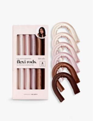 Kitsch satin hair flexi rods regular size pack (British brand)