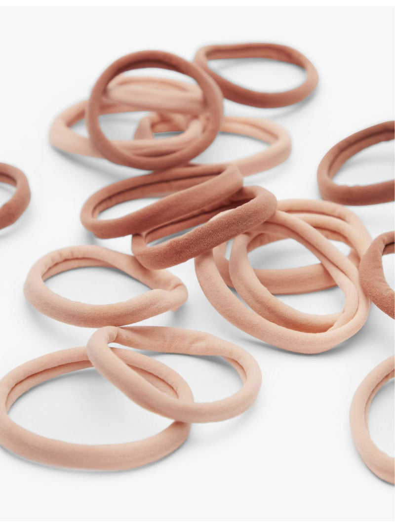 Kitsch blush nylon hair elastics pack of 20, UK version