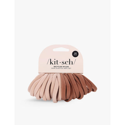 selfridges Kitsch Blush Nylon Hair Elastics Pack of 20- Buy online at McGrocer