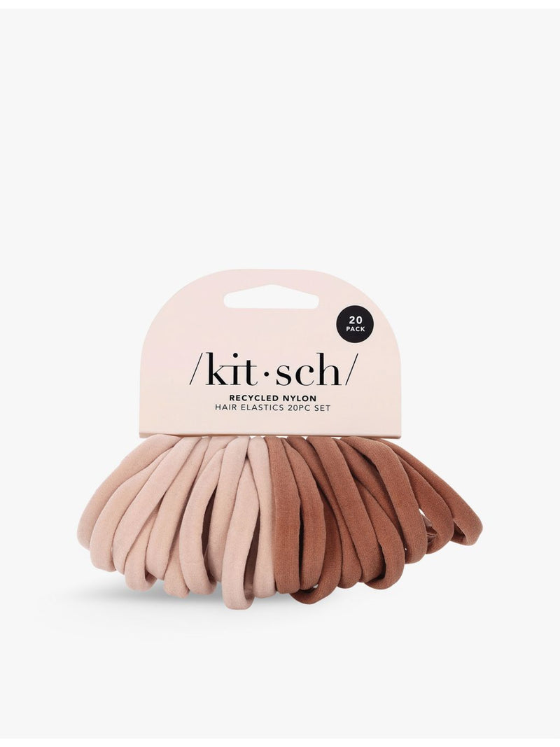 Kitsch blush nylon hair elastics pack of 20, UK version