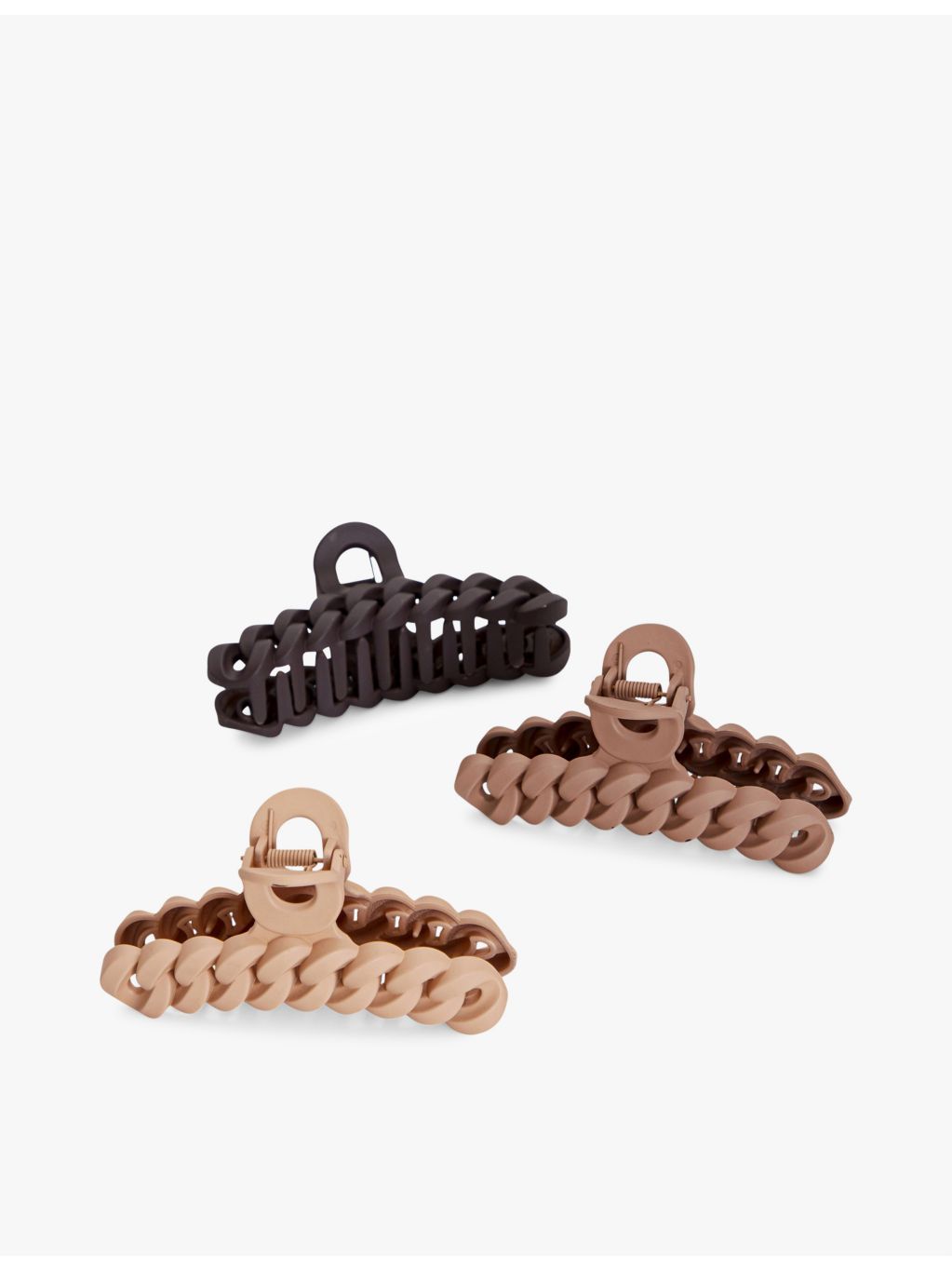 Kitsch chain hair claw clips pack of three, UK version