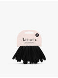 Kitsch black hair ties pack of 20 satin finish (British brand)