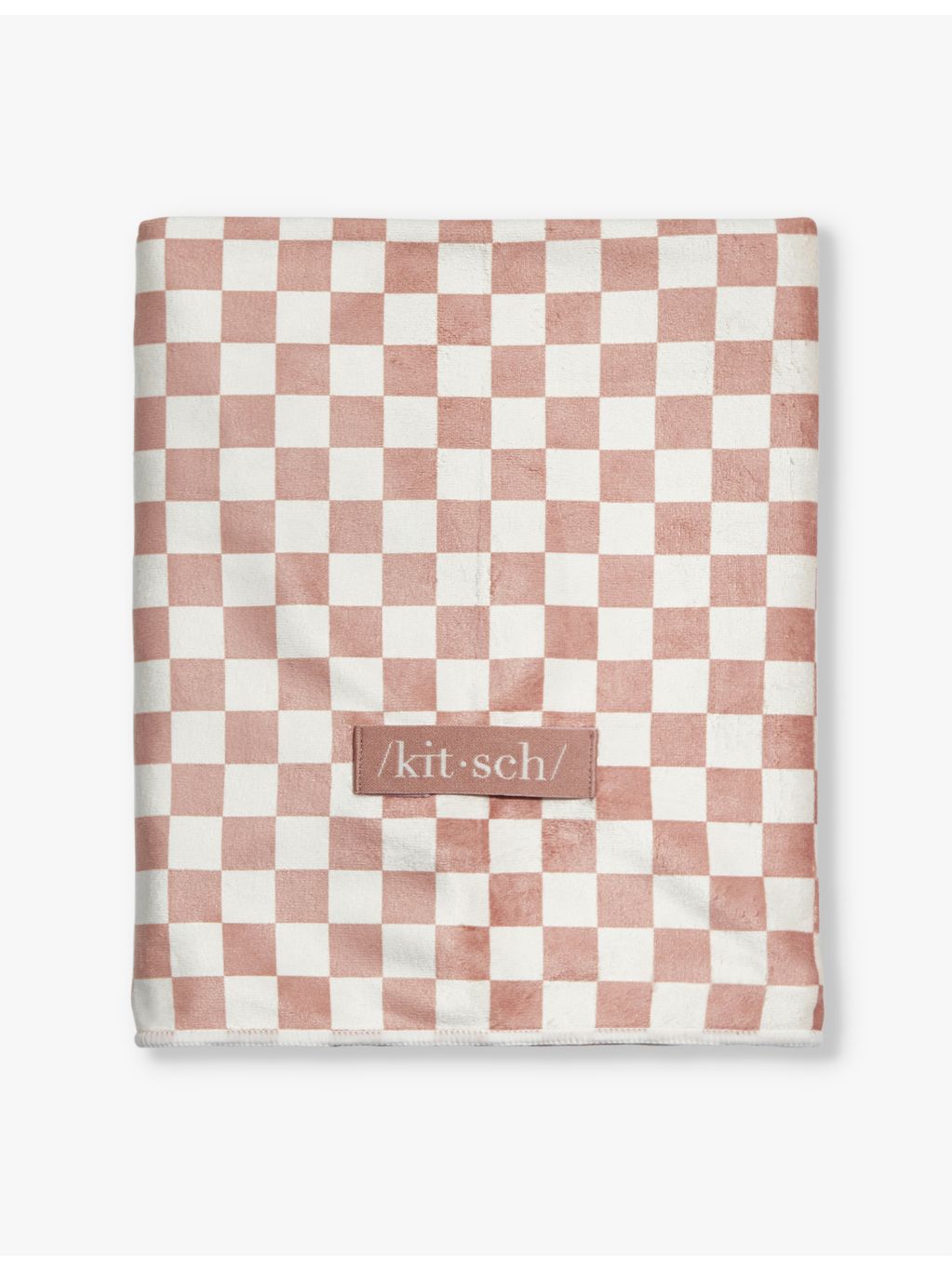 Kitsch check-print extra-large hair towel, UK version