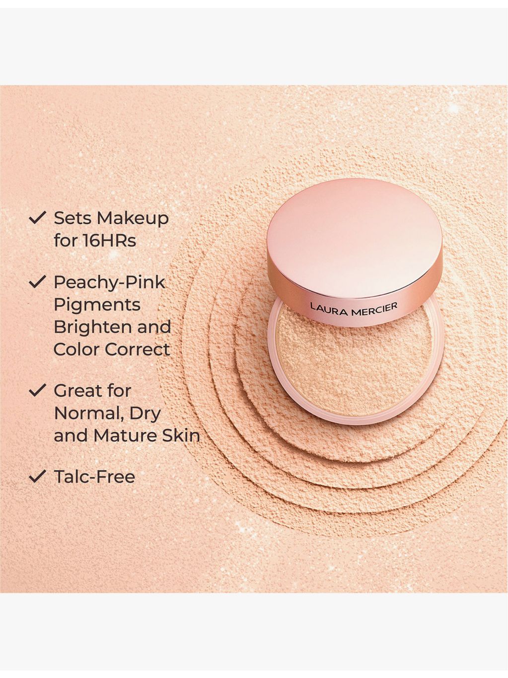 Laura Mercier Translucent Ultra-Blur Tone-Up Rose mini setting powder 6g (British brand)