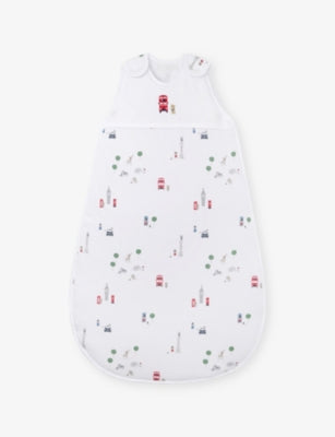 The Little White Company Sightseeing London Cotton Sleeping Bag 0-36 Months