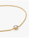 Monica Vinader 18ct gold vermeil diamond bracelet (British brand)