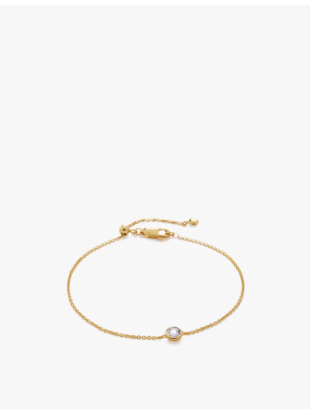 Monica Vinader 18ct gold vermeil diamond bracelet (British brand)