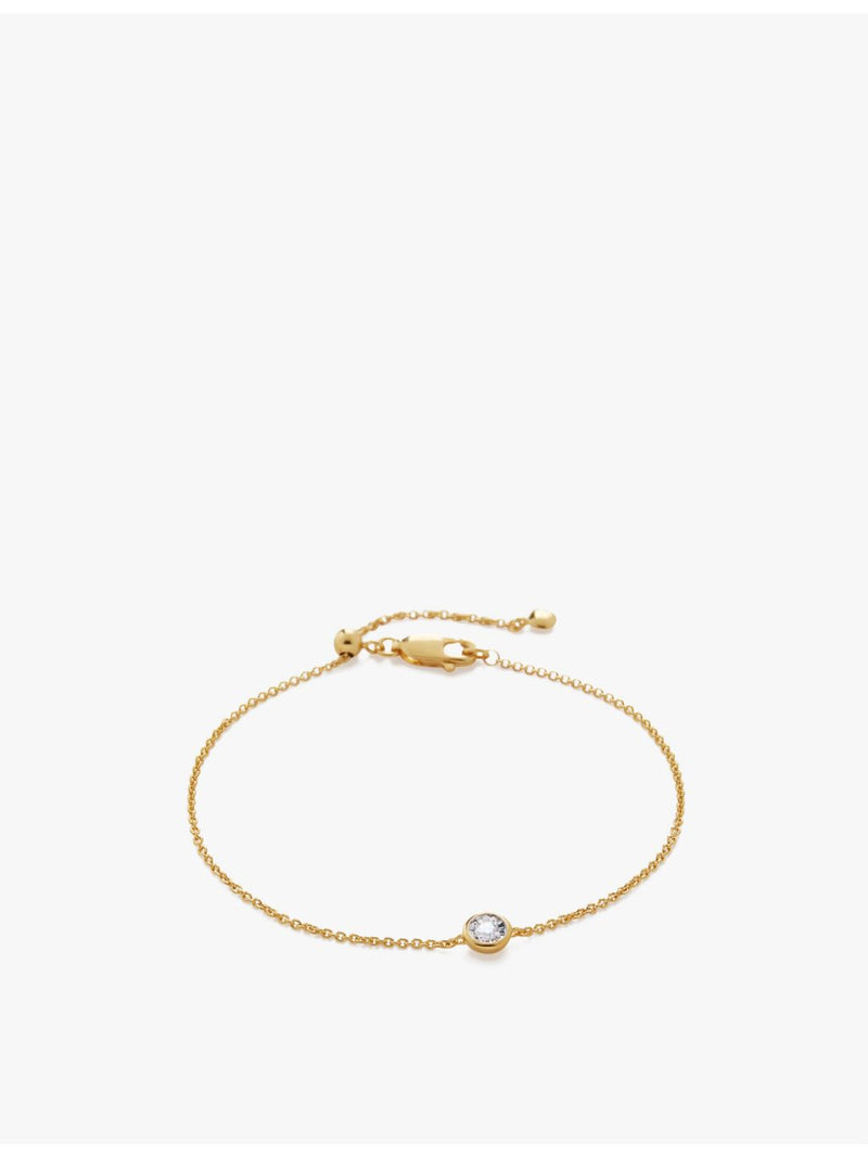 Monica Vinader 18ct gold vermeil diamond bracelet (British brand)