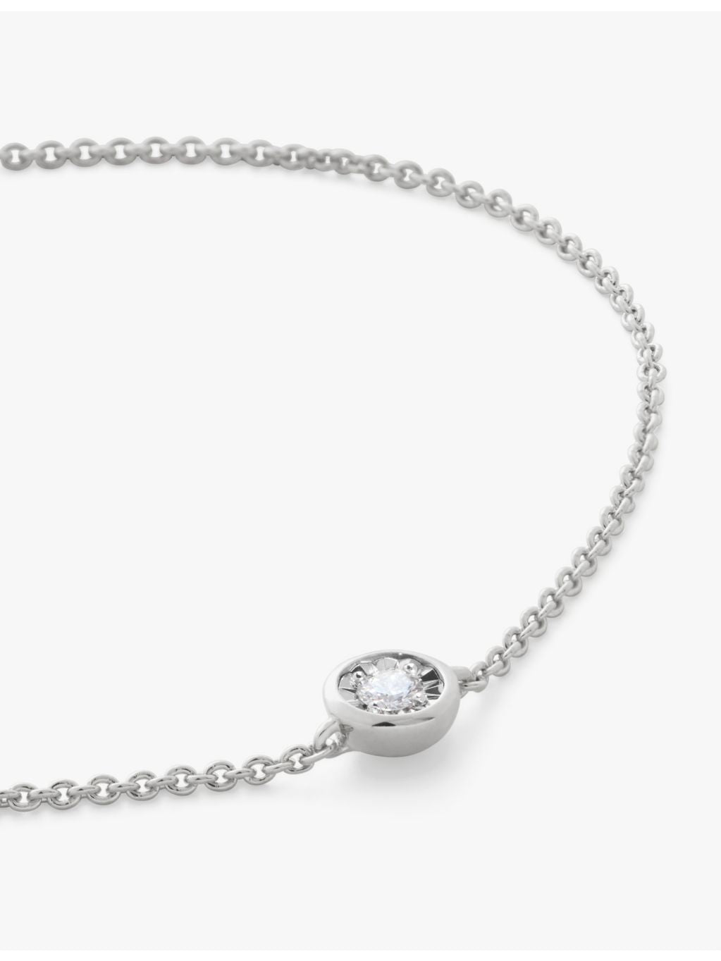 Monica Vinader solitaire lab-grown diamond bracelet 19cm - British product
