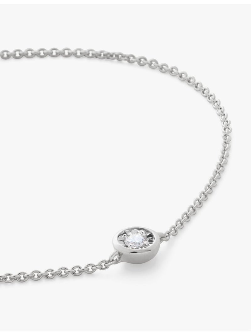Monica Vinader solitaire lab-grown diamond bracelet 19cm - British product