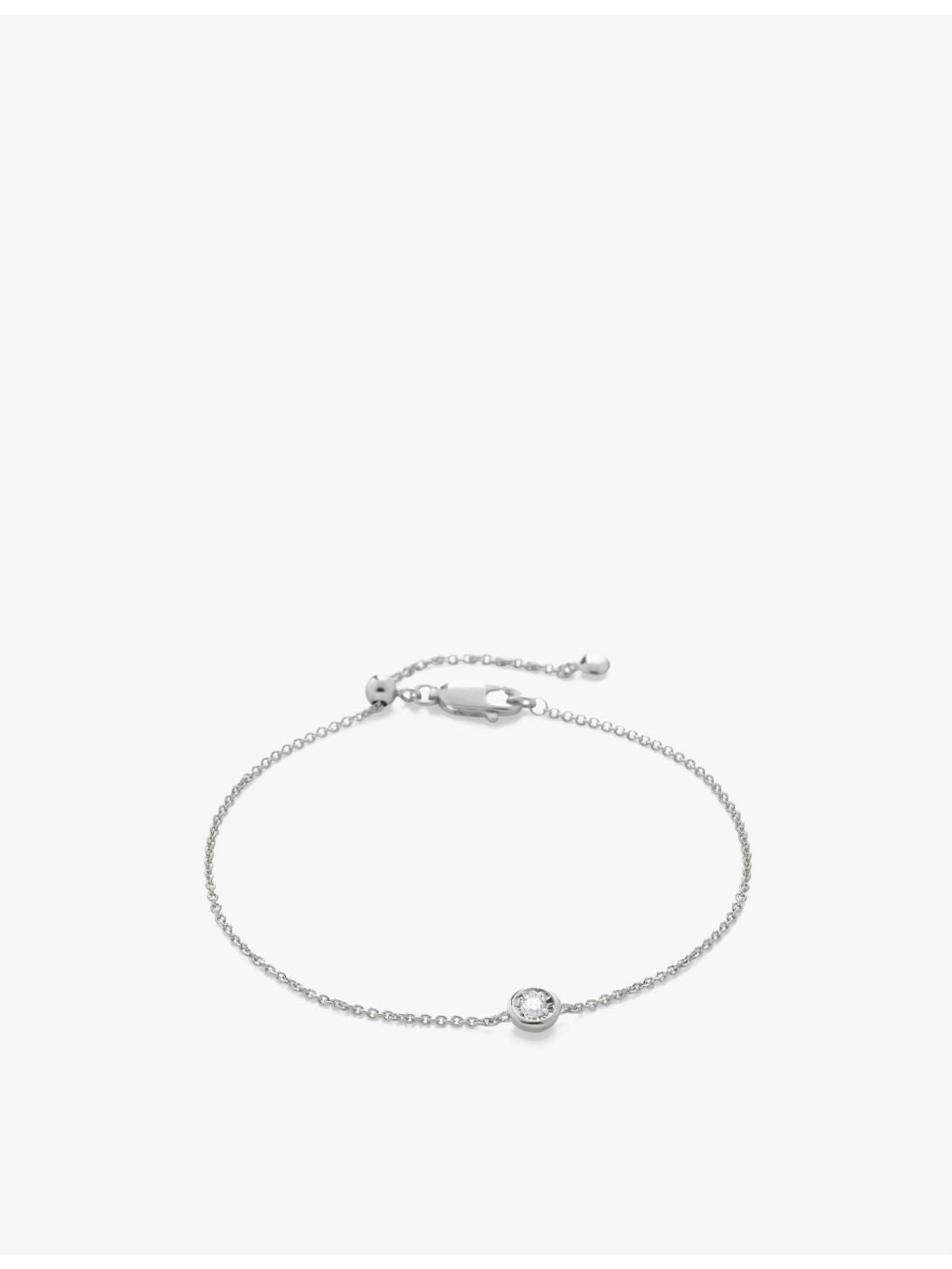 Monica Vinader solitaire lab-grown diamond bracelet 19cm - British product