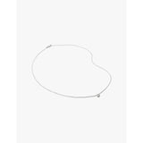 Monica Vinader sterling silver solitaire necklace with 0.06ct lab-grown diamond, UK version
