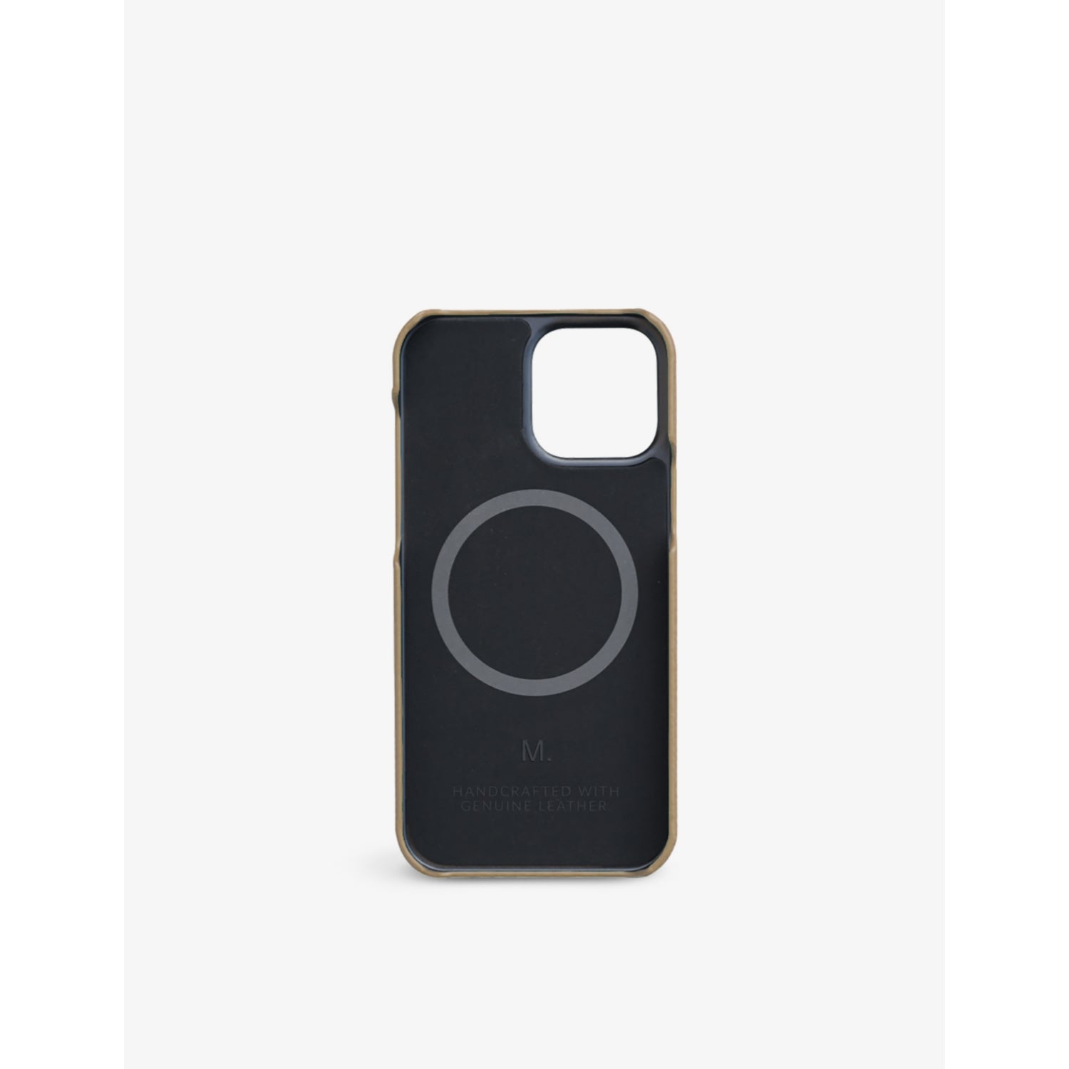 MINTAPPLE leather iPhone 15 case with grained texture (British brand)