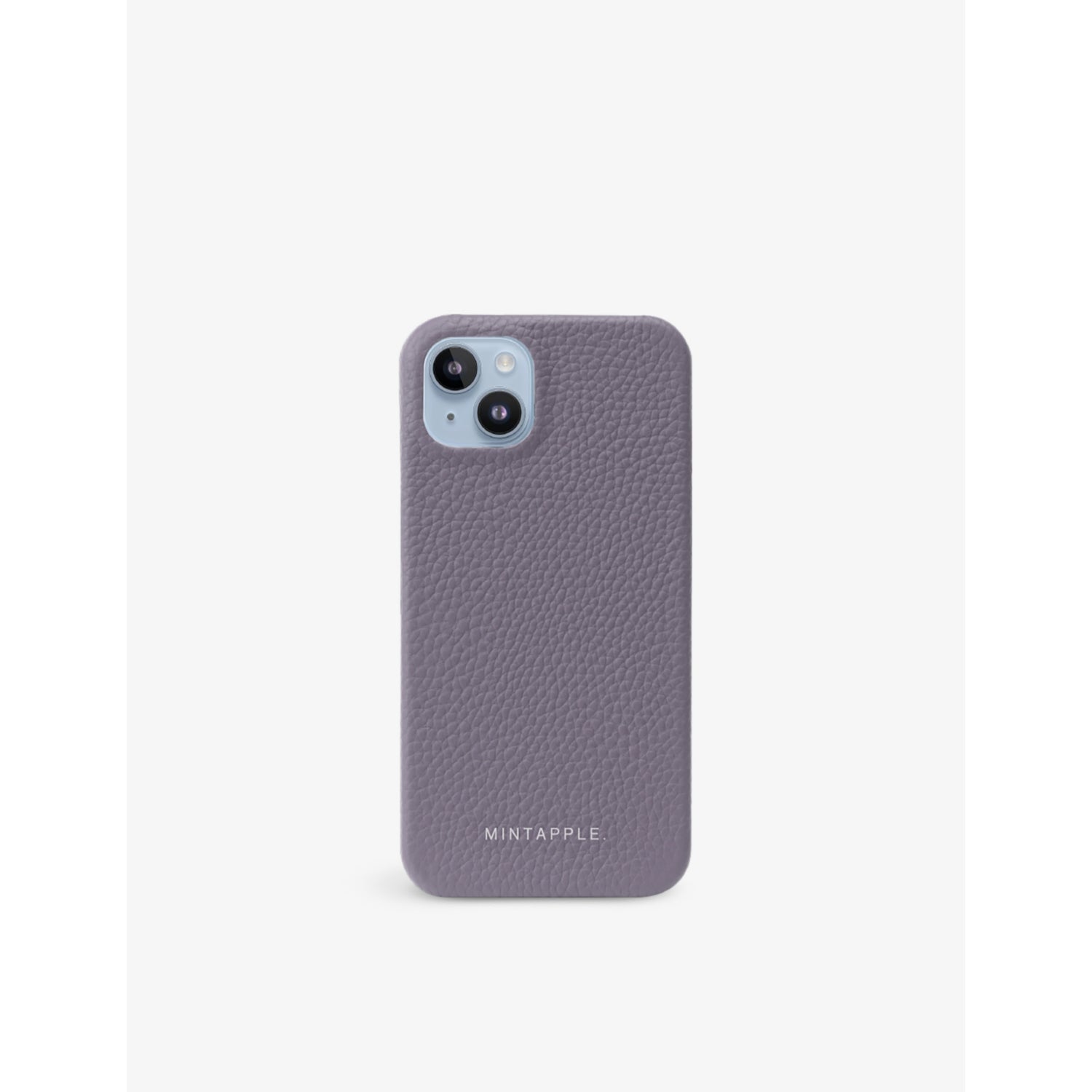 MINTAPPLE leather iPhone 15 case with grained texture (British brand)