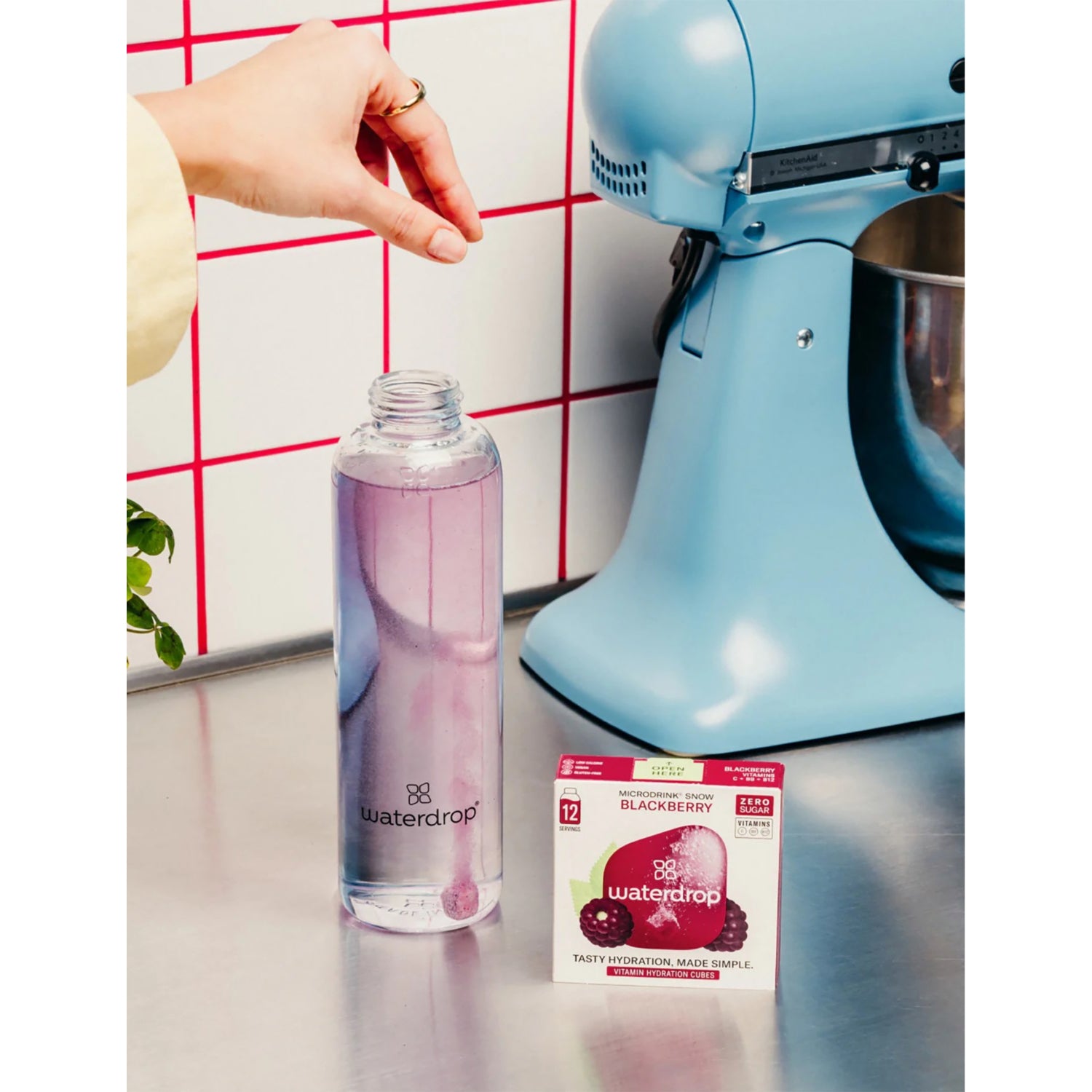 Waterdrop blackberry peach iced tea microdrink droplets 12 x 6g, UK version