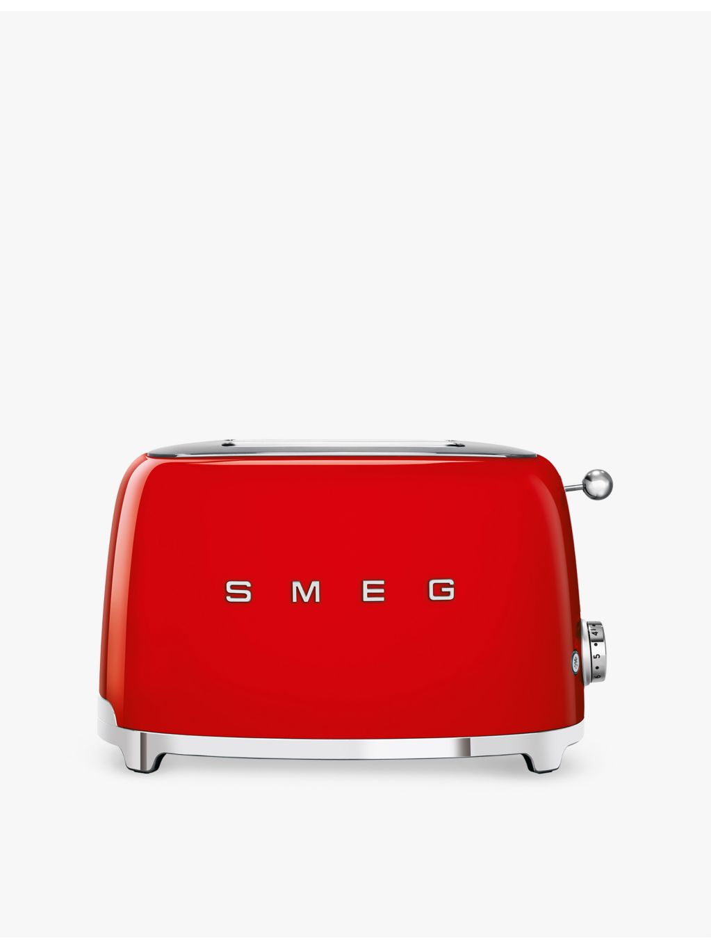 SMEG two-slice stainless steel toaster with logo plaque, UK version
