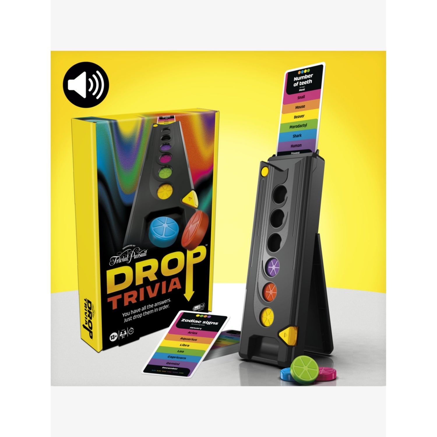 Trivial Pursuit Drop trivia board game, imported from the UK