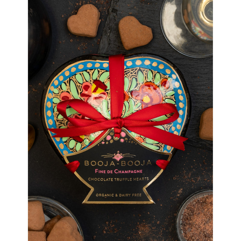 Booja-Booja Fine de Champagne truffle hearts 115g - British product