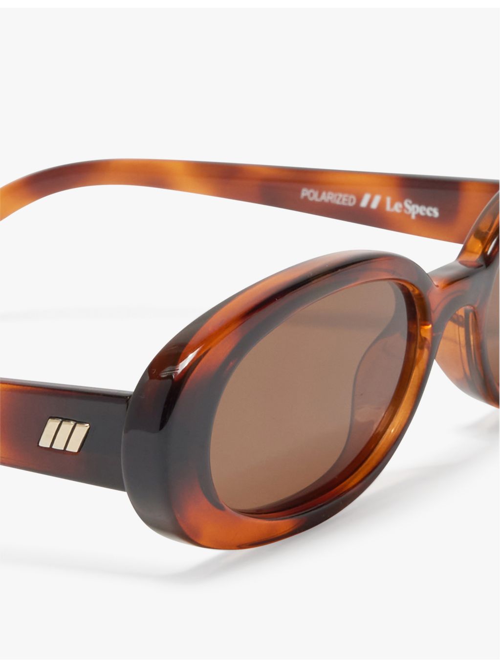 Le Specs Outta Love oval sunglasses with tortoise frame, UK version