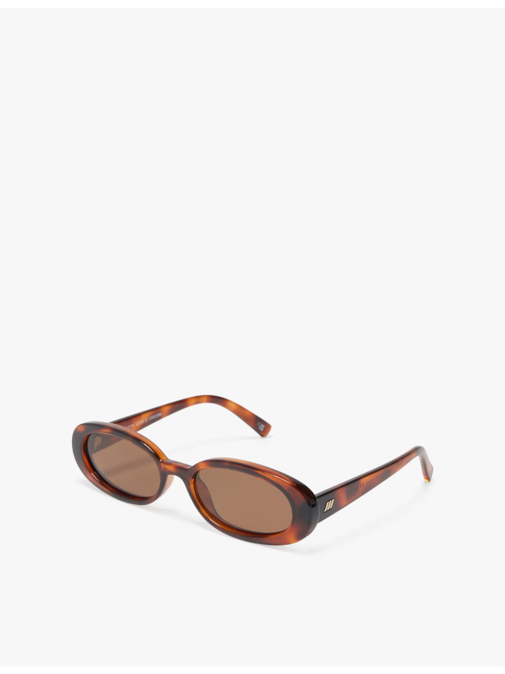 Le Specs Outta Love oval sunglasses with tortoise frame, UK version