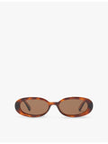 Le Specs Outta Love oval sunglasses with tortoise frame, UK version