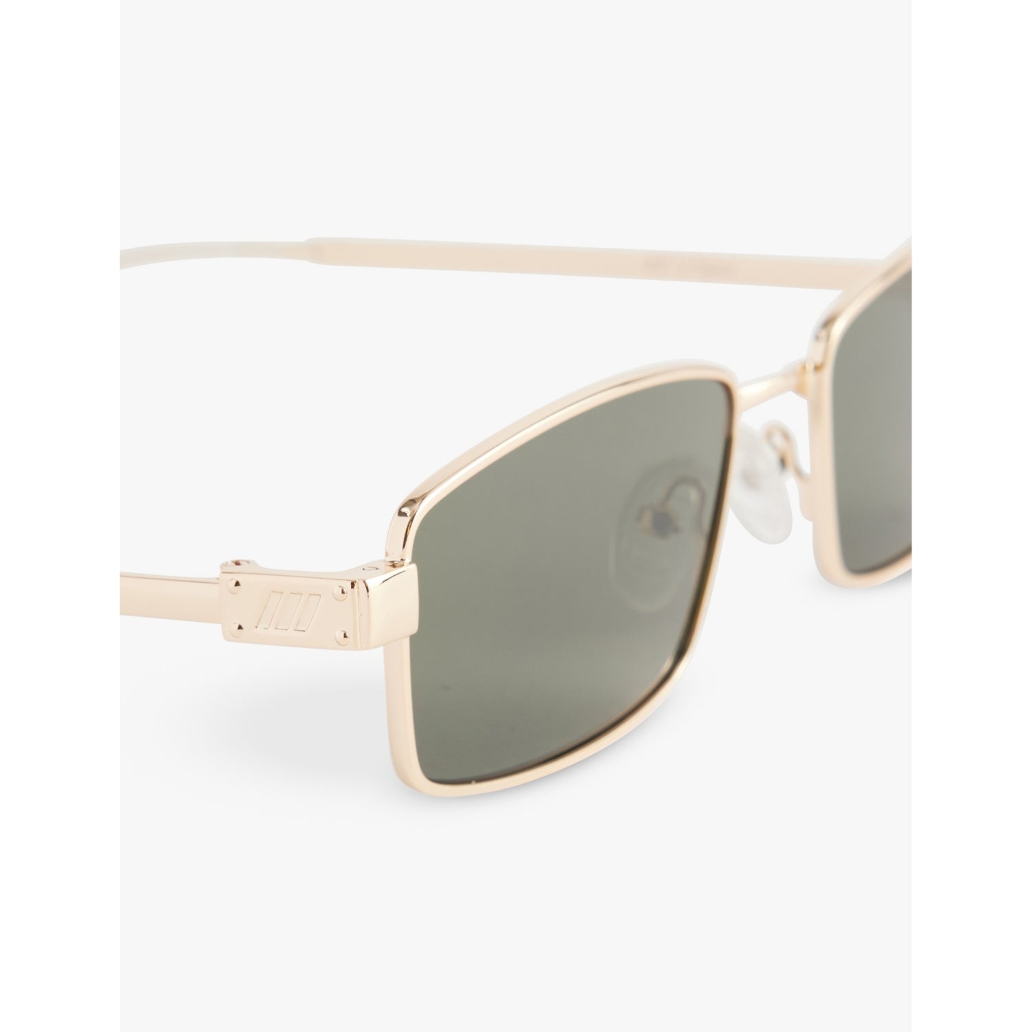 Le Specs Bizarro rectangular gold-tone metal sunglasses - British product
