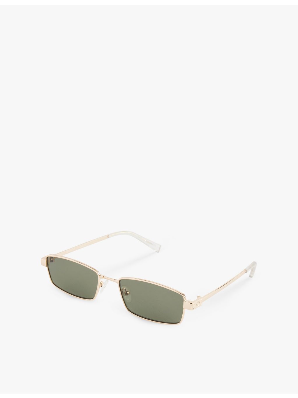 Le Specs Bizarro rectangular gold-tone metal sunglasses - British product