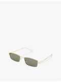 Le Specs Bizarro rectangular gold-tone metal sunglasses - British product