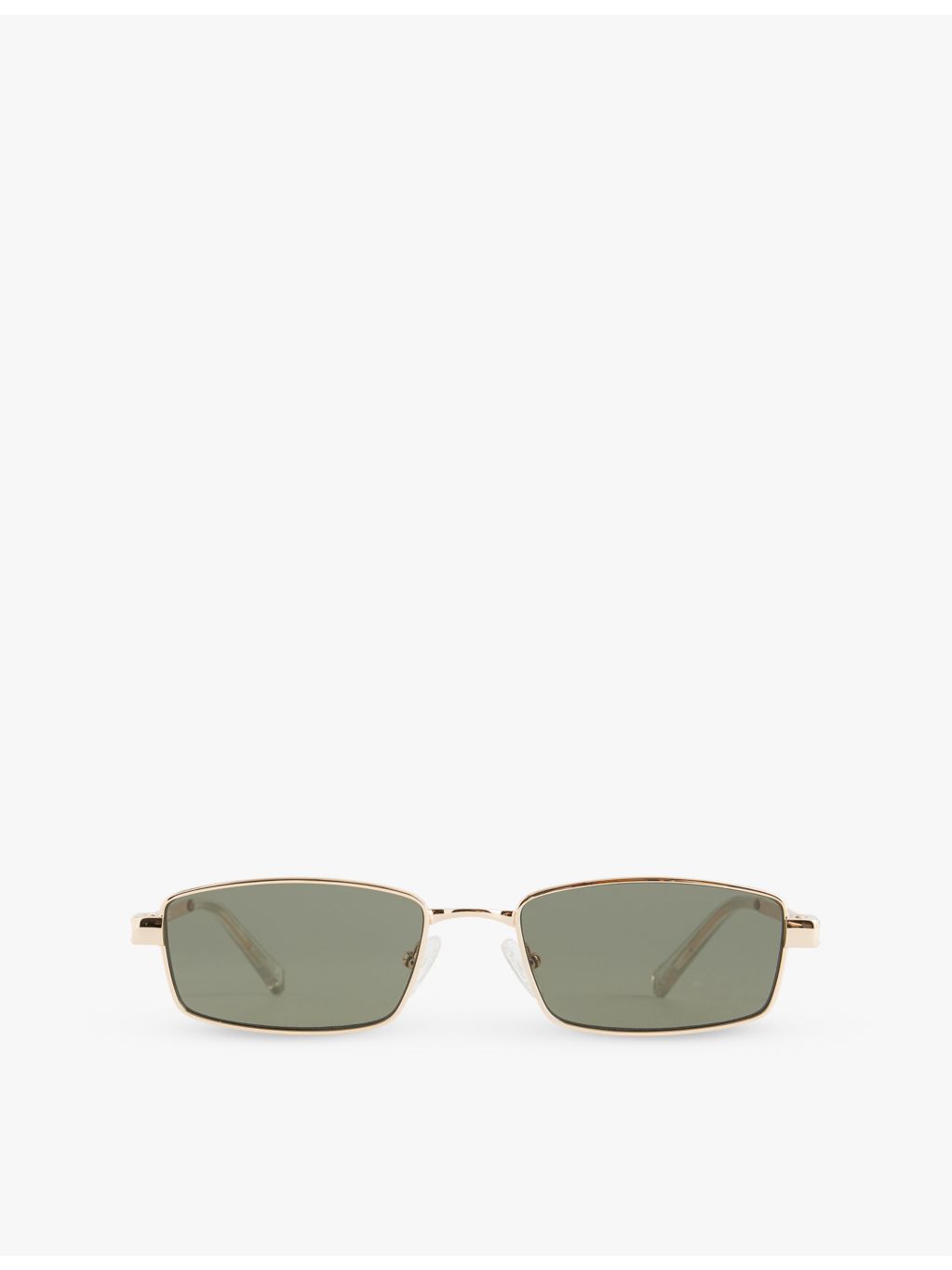 Le Specs Bizarro rectangular gold-tone metal sunglasses - British product