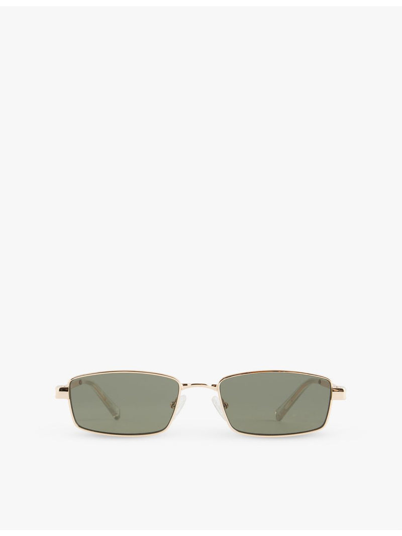 Le Specs Bizarro rectangular gold-tone metal sunglasses - British product