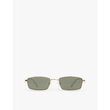 Le Specs Bizarro rectangular gold-tone metal sunglasses - British product