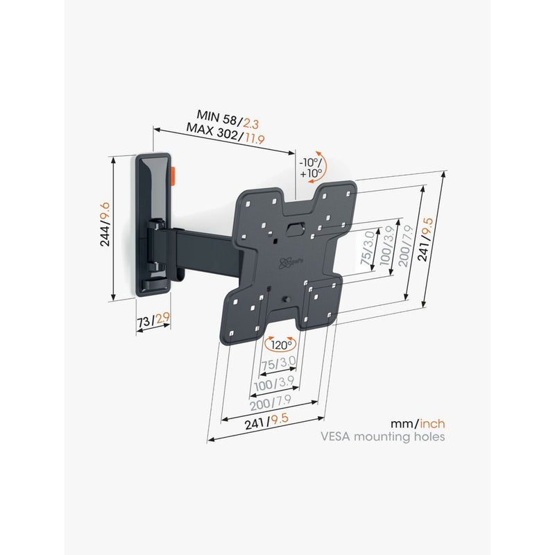 Vogel's full motion TV wall mount 19-43 inch - British product