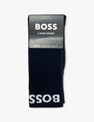 BOSS cotton-blend ankle socks pack of two (British brand)