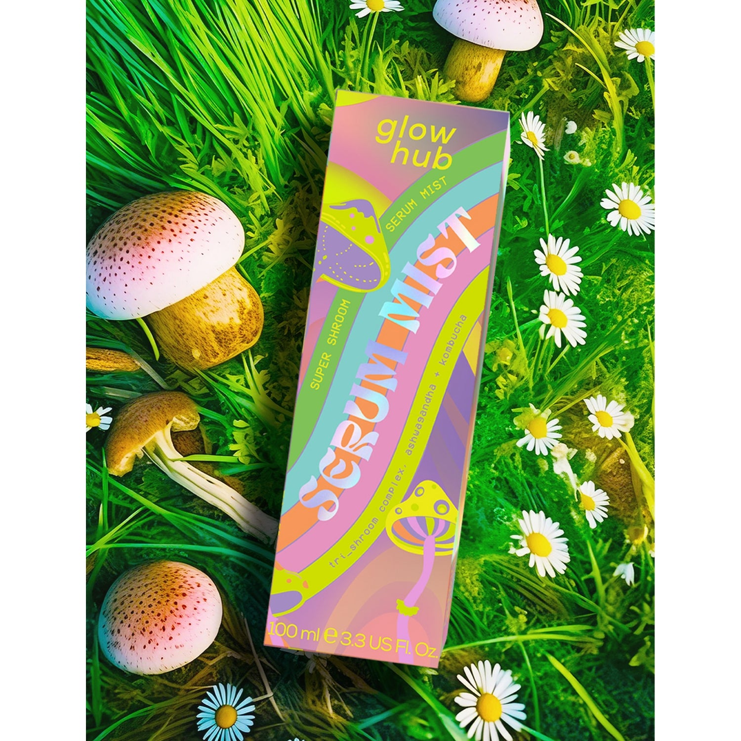 Glow Hub Super Shroom Serum face mist 100ml - British product
