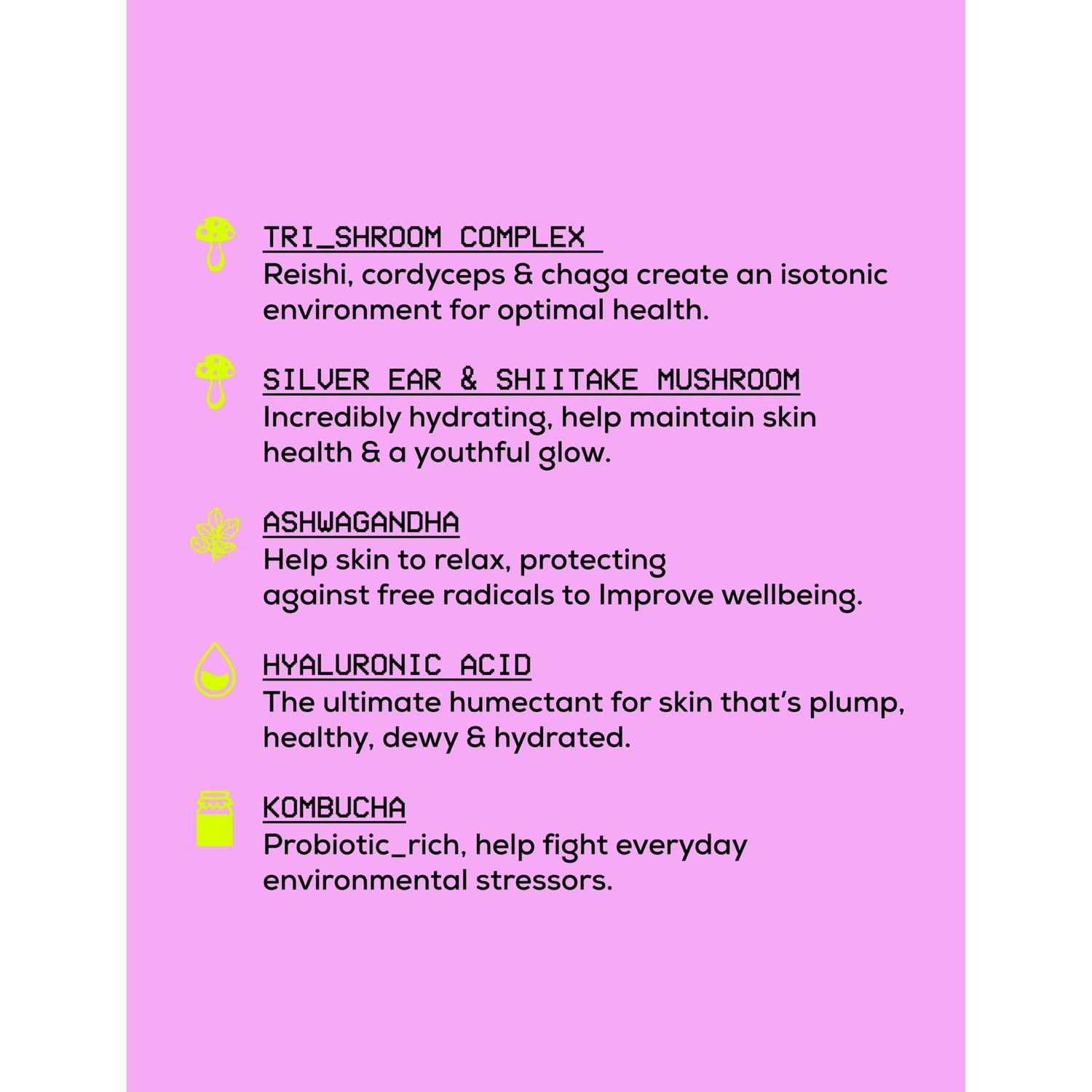 Glow Hub Super Shroom Serum face mist 100ml - British product