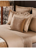 Yves Delorme Triomphe double cotton-sateen fitted sheet (British brand)