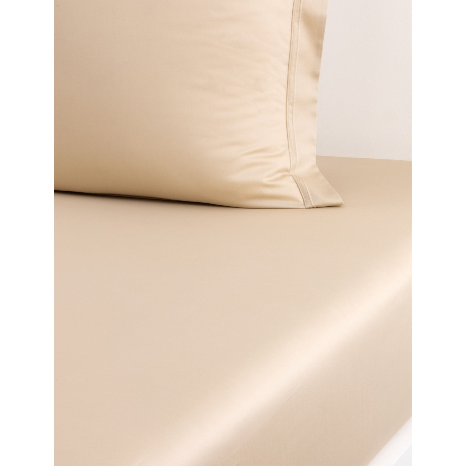 Triomphe double cotton-sateen fitted sheet - Double