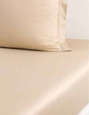 Yves Delorme Triomphe Double Cotton-Sateen Fitted Sheet