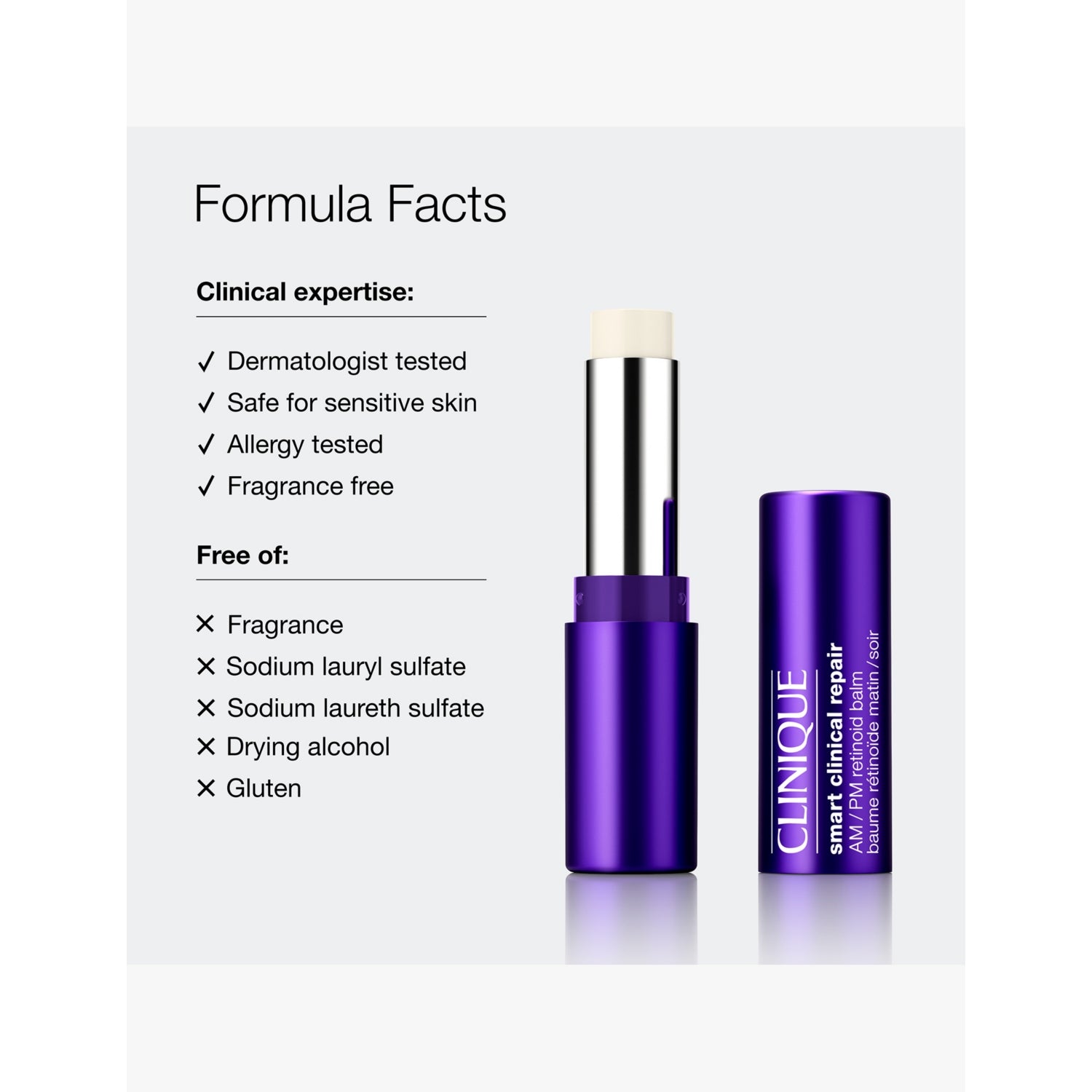 Clinique Smart Clinical Repair retinoid face balm 3g, imported from the UK