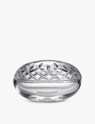 Waterford Lismore crystal covered box 13cm (British brand)