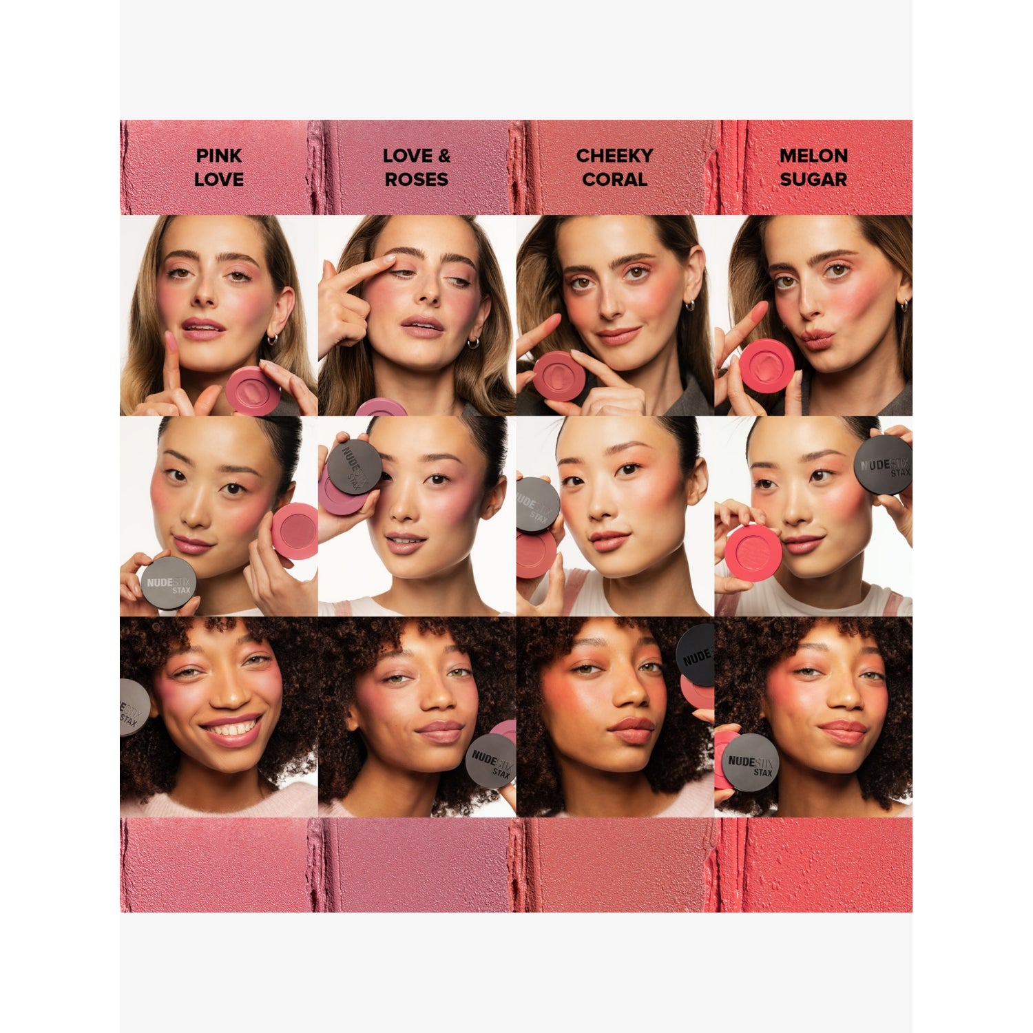 Nudestix STAX all over colour blush balm 2.5g, imported from the UK