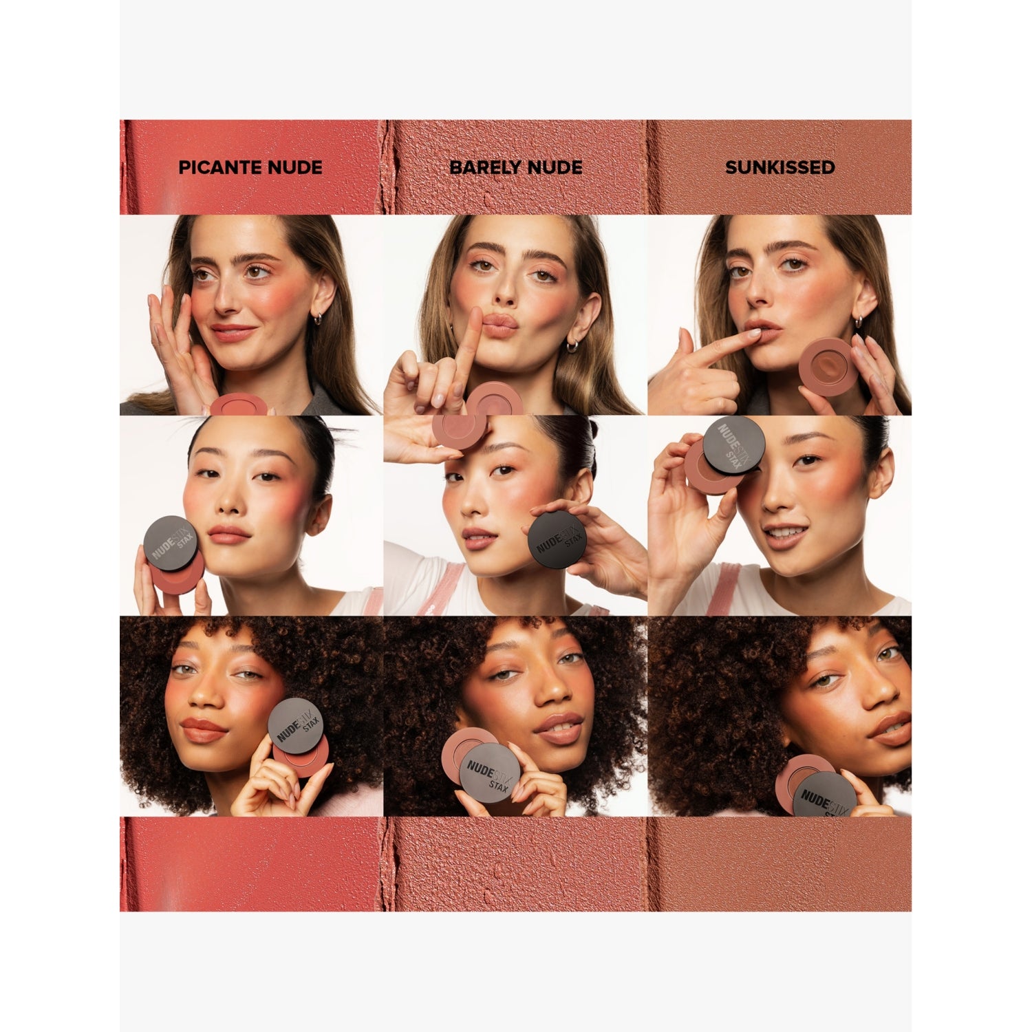 Nudestix STAX all over colour blush balm 2.5g, imported from the UK