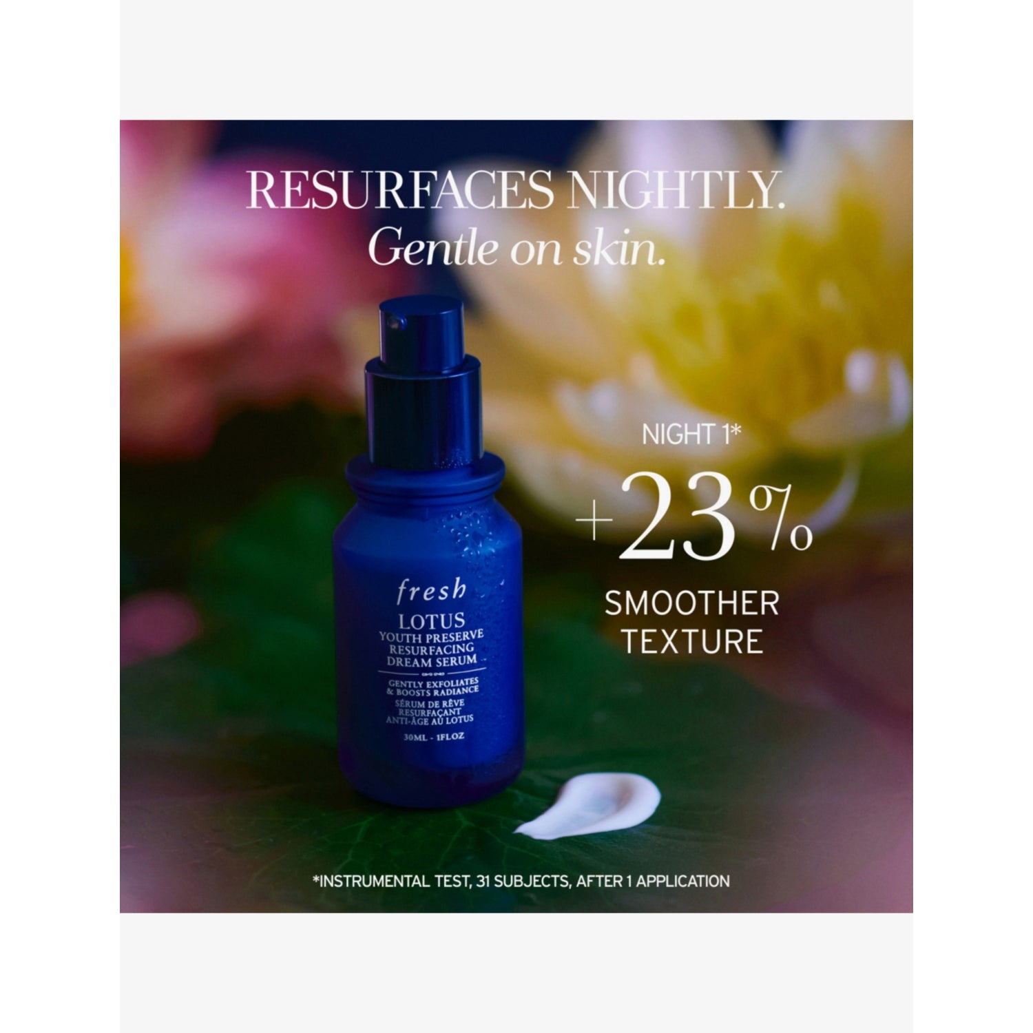 Fresh Lotus Youth Preserve resurfacing dream serum 30ml, imported from the UK