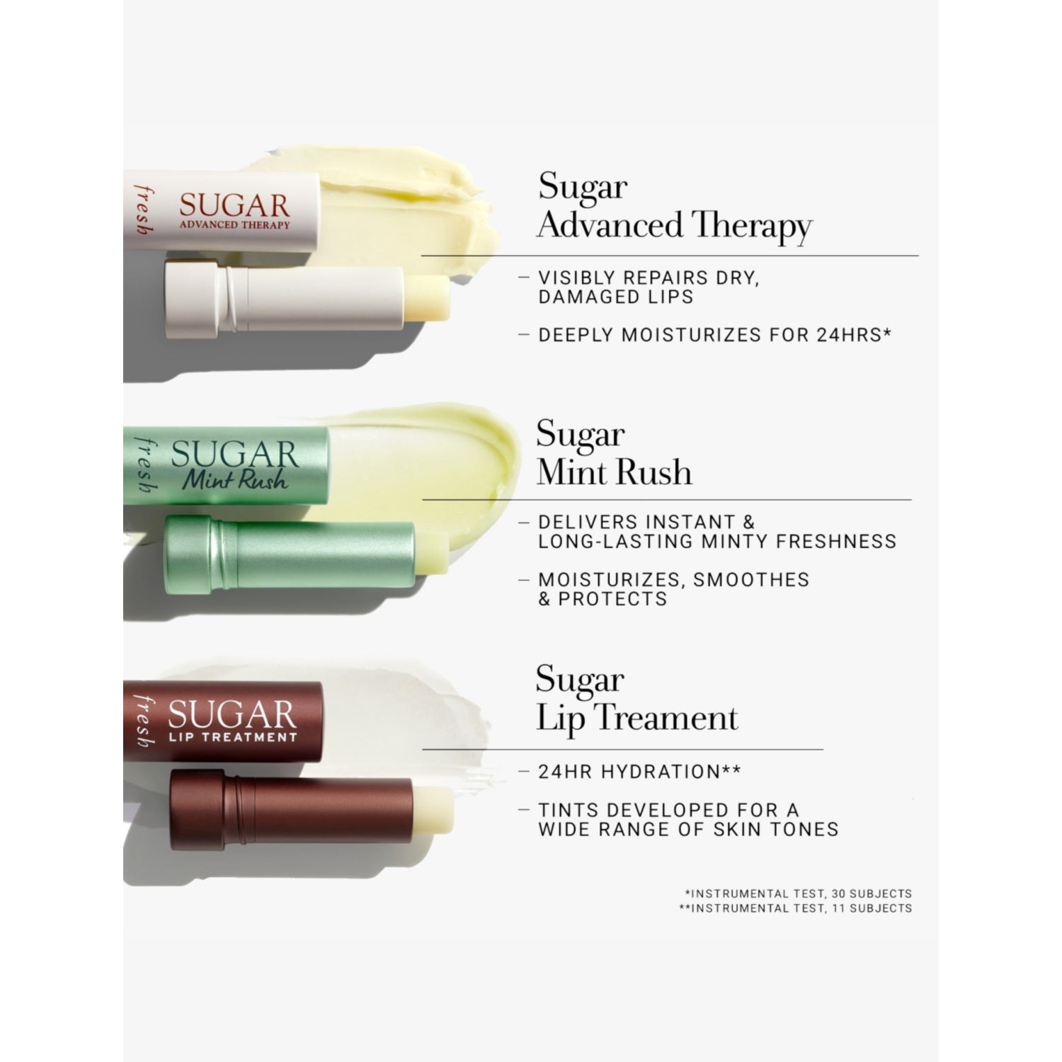 Fresh Sugar Mint Rush lip balm 4.3g (British brand)
